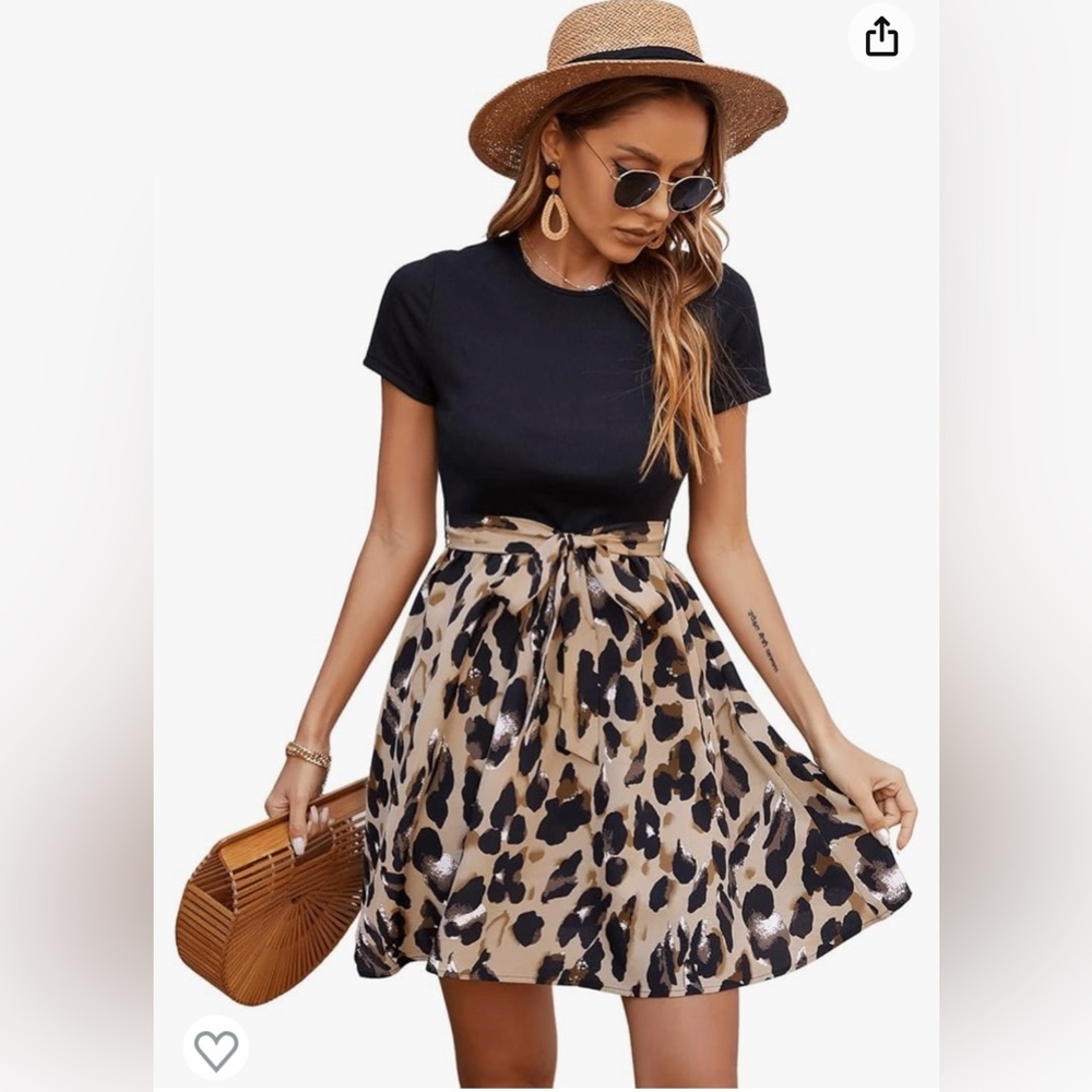 Short sleeve A-line dress (NWOT)